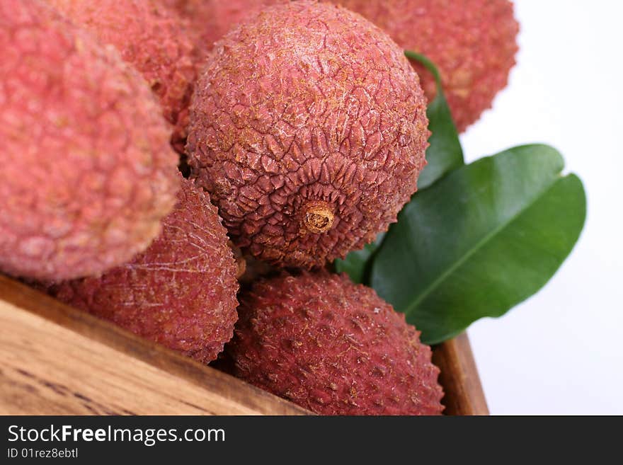 Litchi on a white background