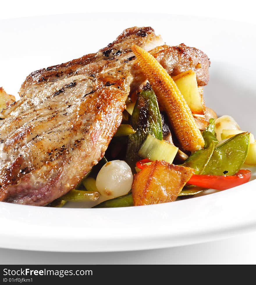 Brisket of Pork with Vegetables