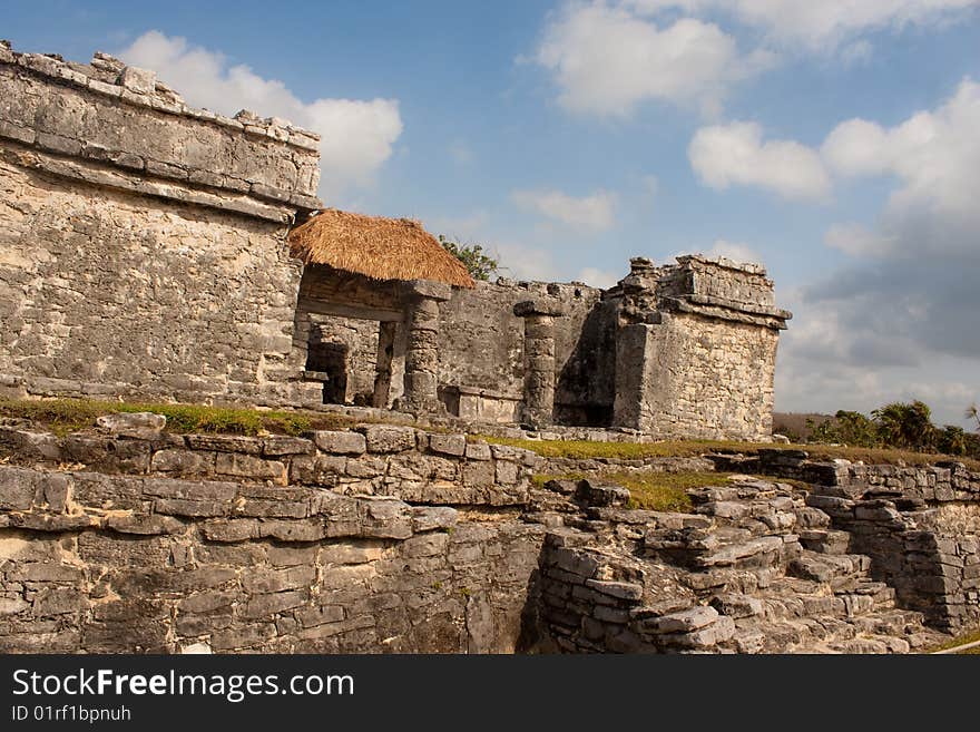 Tulum ruins in mexico on yucatan peninsula