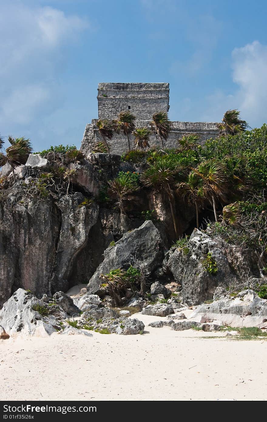 Tulum ruins in mexico on yucatan peninsula