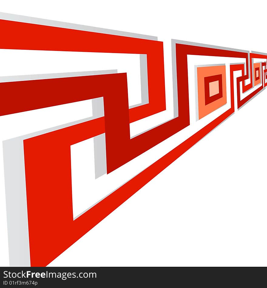 Geometrical banner with spirals. Vector illustration