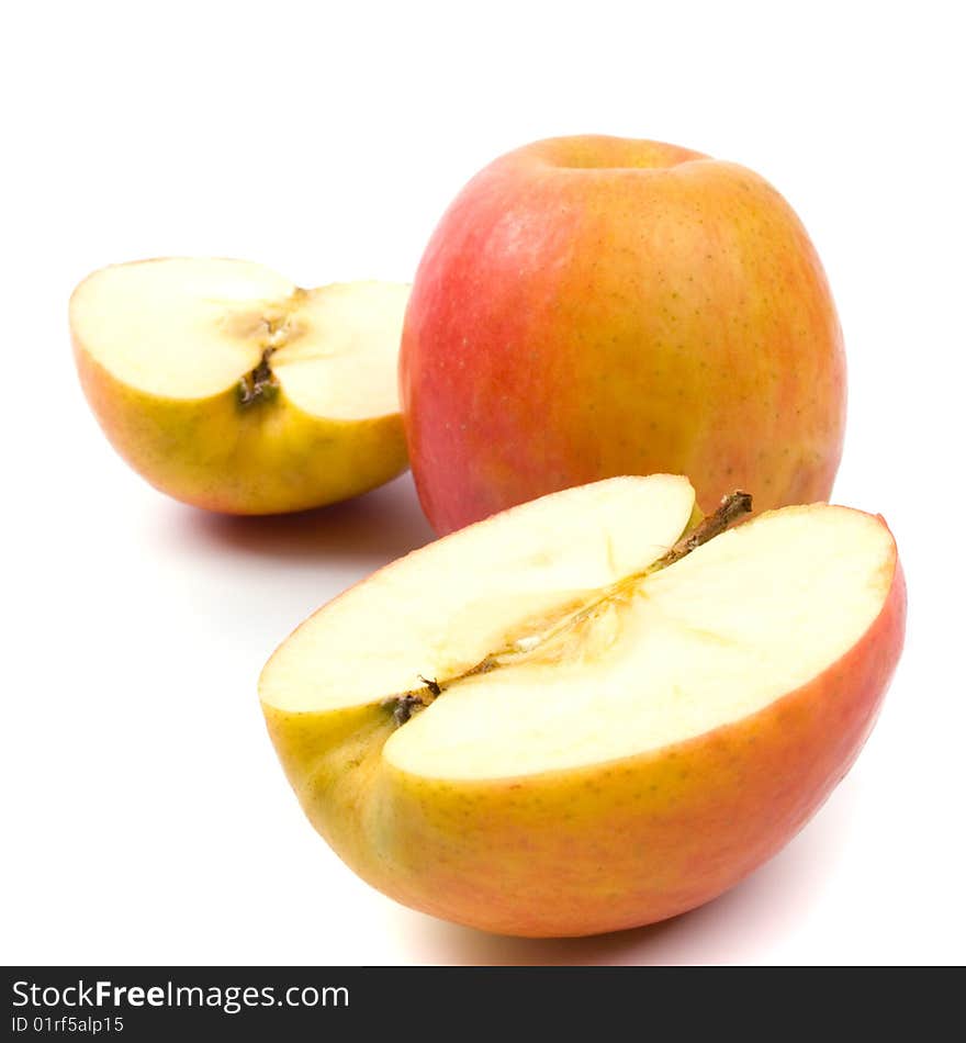 Apples on a white background