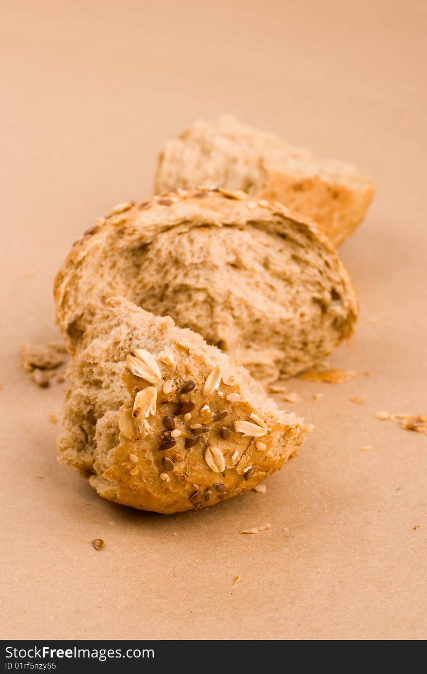 Fresh baked bread close up