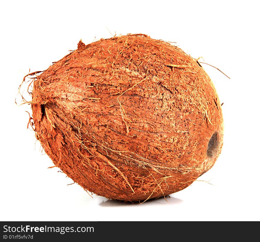 Coconut  milk on a white background