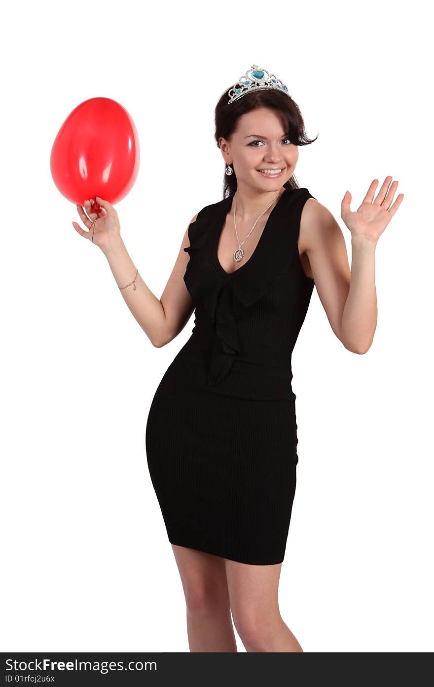 The girl with red balloons. The girl with red balloons