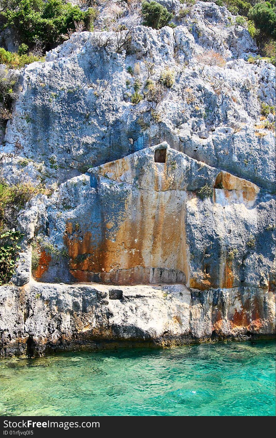 Ancient town in the ruins at the sea. Turkey. Ancient town in the ruins at the sea. Turkey.