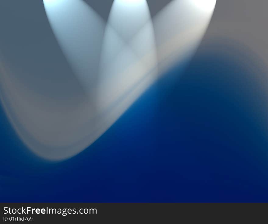 Blue and white waves with light effects. Abstract illustration. Blue and white waves with light effects. Abstract illustration