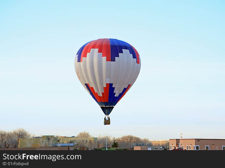 Hot air balloon on the ground