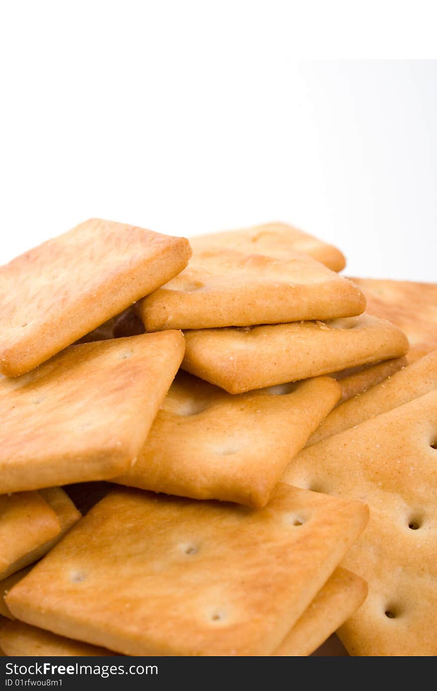 Cookie closeup on white background