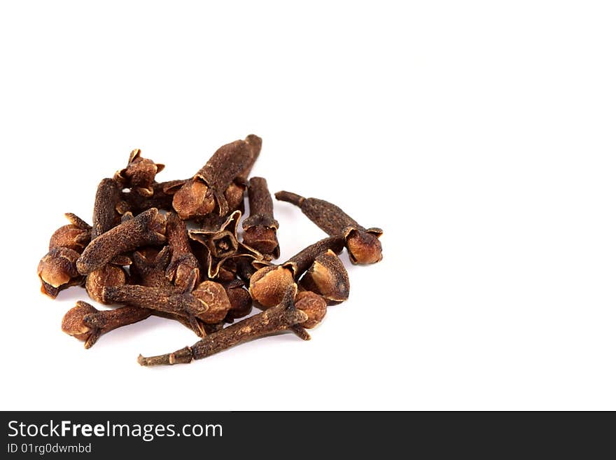 Cloves isolated on white background. Cloves isolated on white background