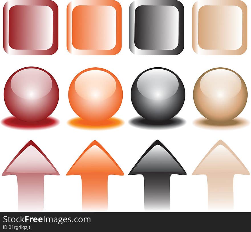 Coloured snap fasteners. vector illustration