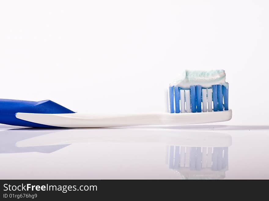 Toothbrush and toothpaste. Keep those pearly whites shining