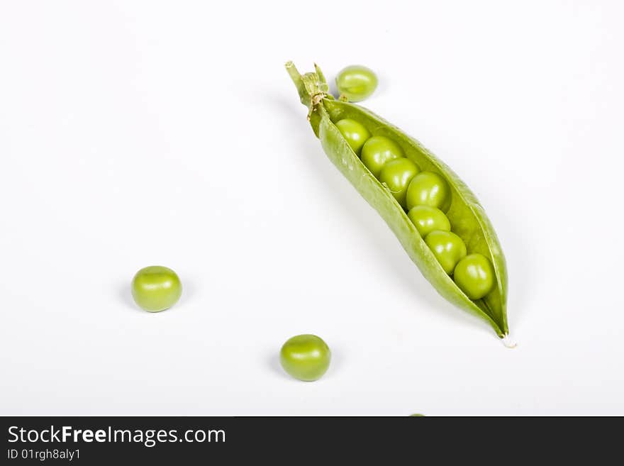 Peas  isolated on a white background