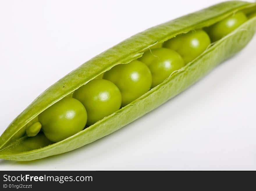 Peas  isolated on a white background