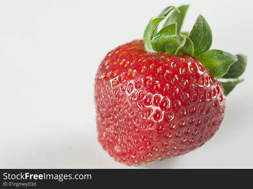 A closeup of a strawberry