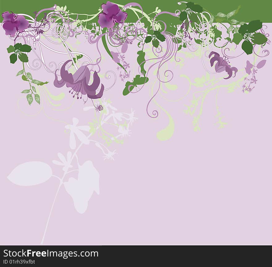 Illustration of a floral background