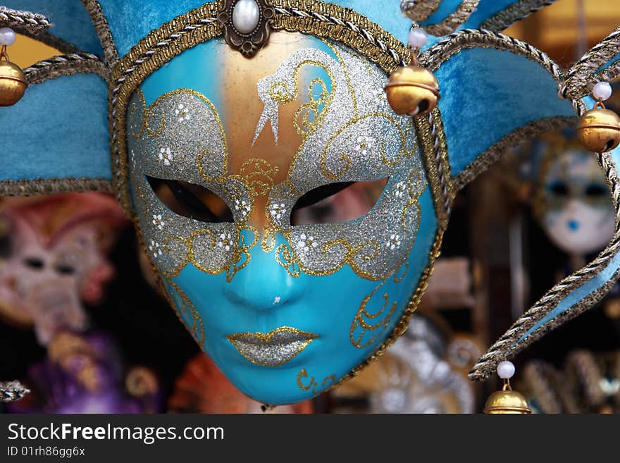 Traditional Venice mask with colorful decoration. Traditional Venice mask with colorful decoration