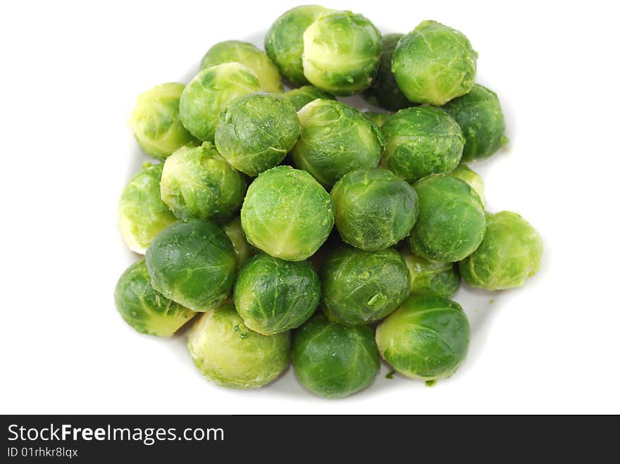 Green ripe cabbage cooked for the use in food.