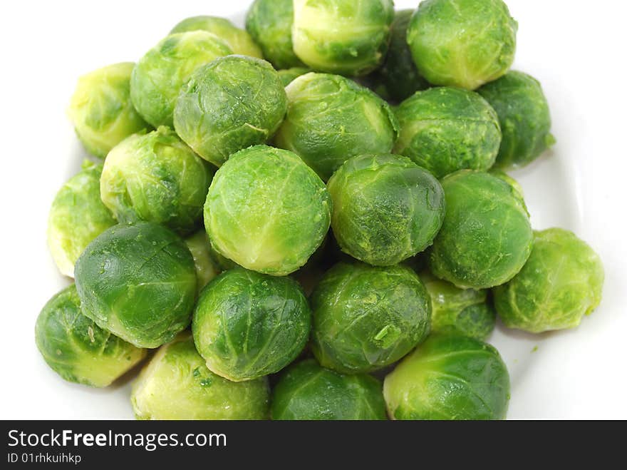 Green ripe cabbage cooked for the use in food.