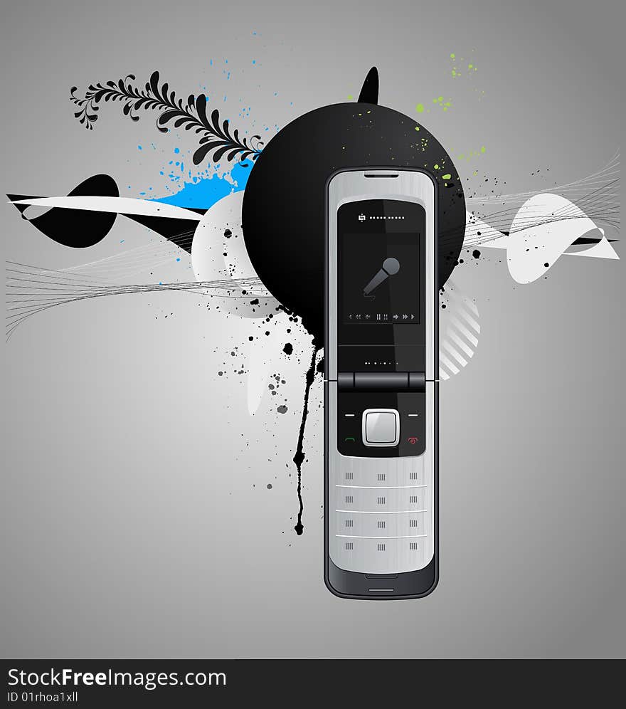 Illustration of a cellular telephone