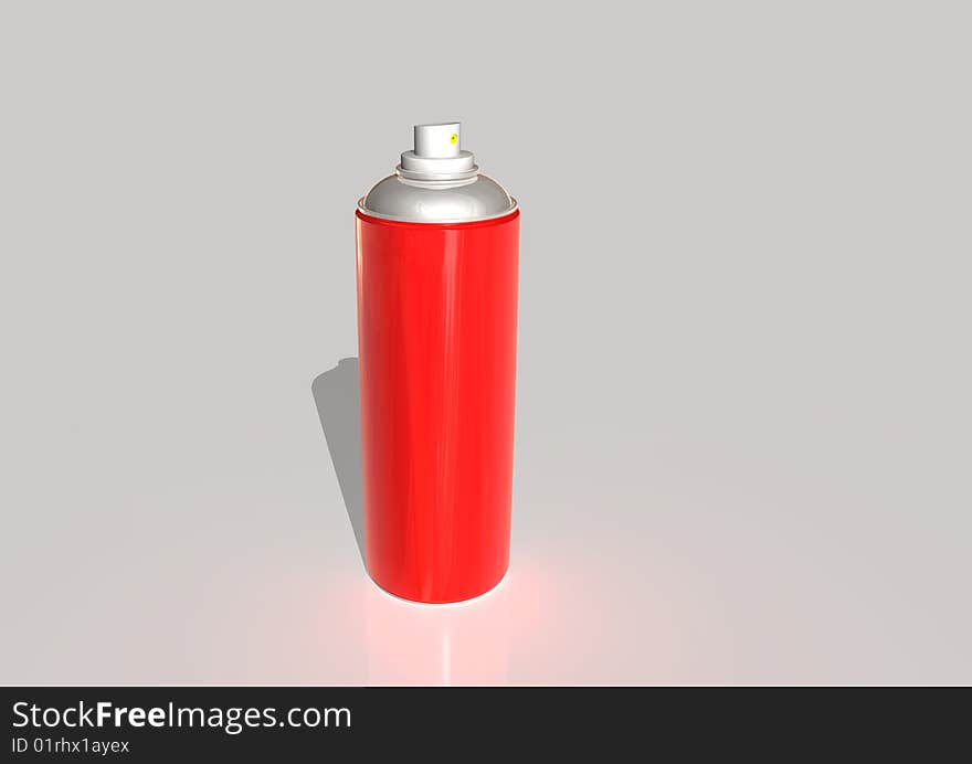 3d illustration of spray can. 3d illustration of spray can.