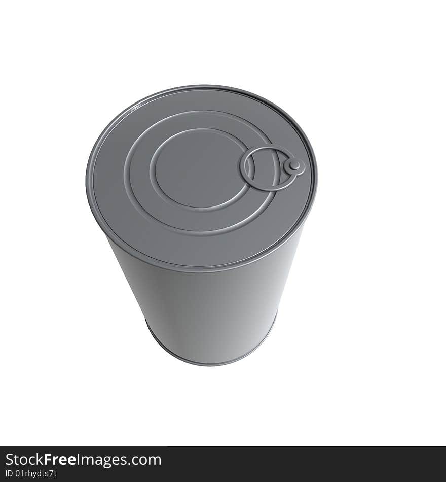 3d image of a tin can