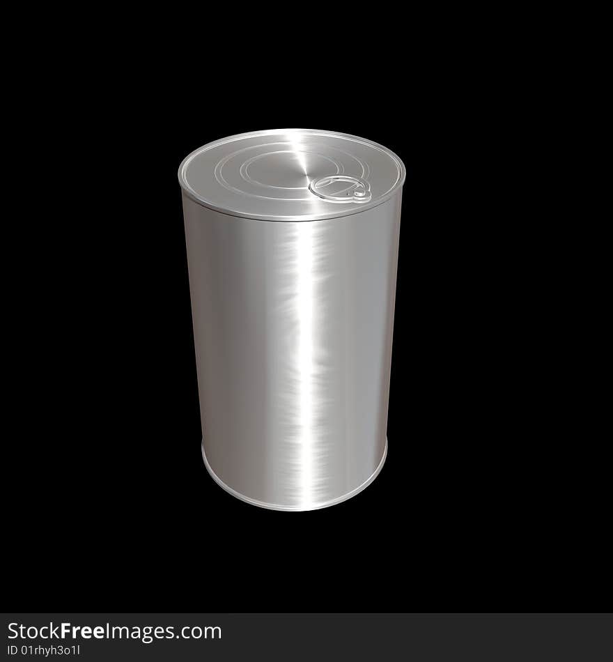 3d image of a tin can