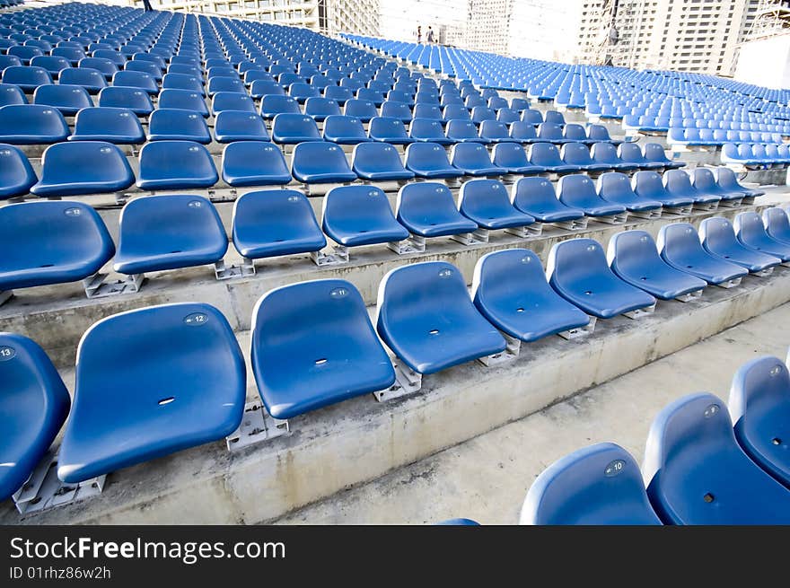 Blue Sector In Stadium