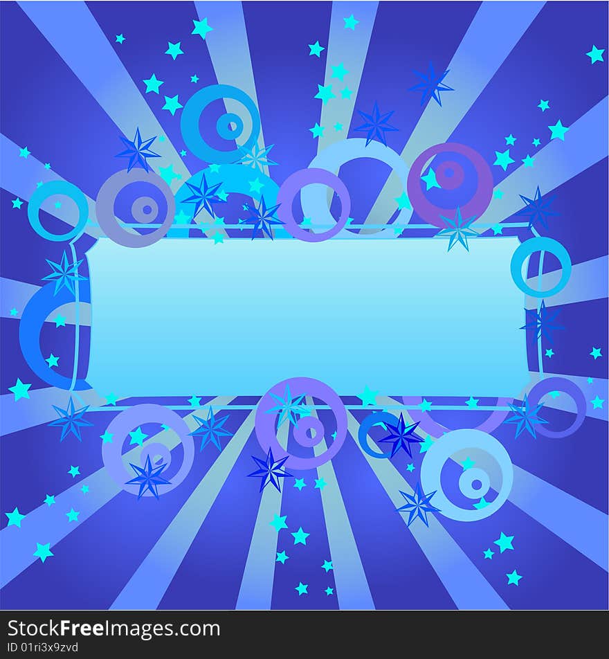 Blue design frame