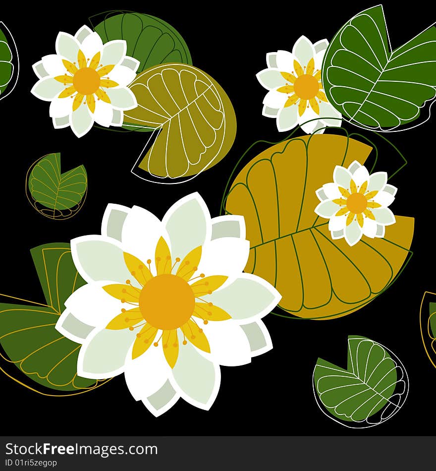 Decorative style floral background vector. Decorative style floral background vector