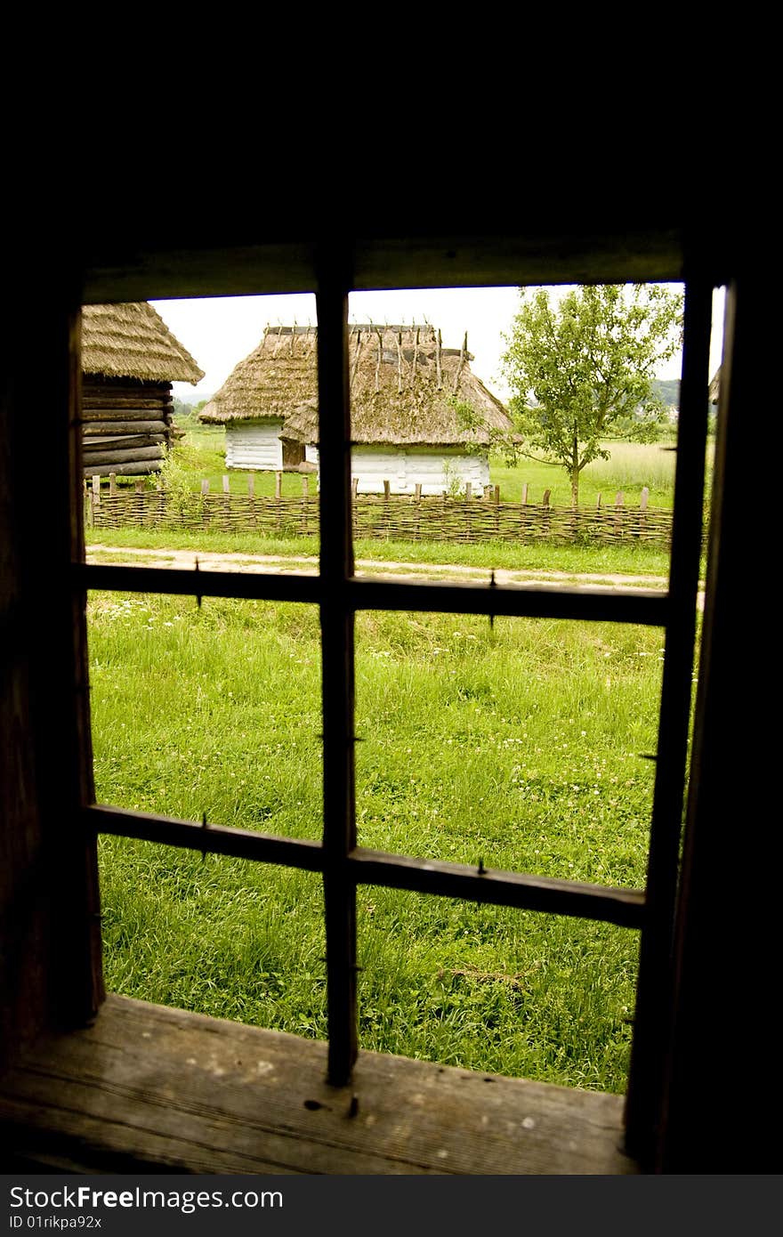 Very old houses - view from window. Very old houses - view from window