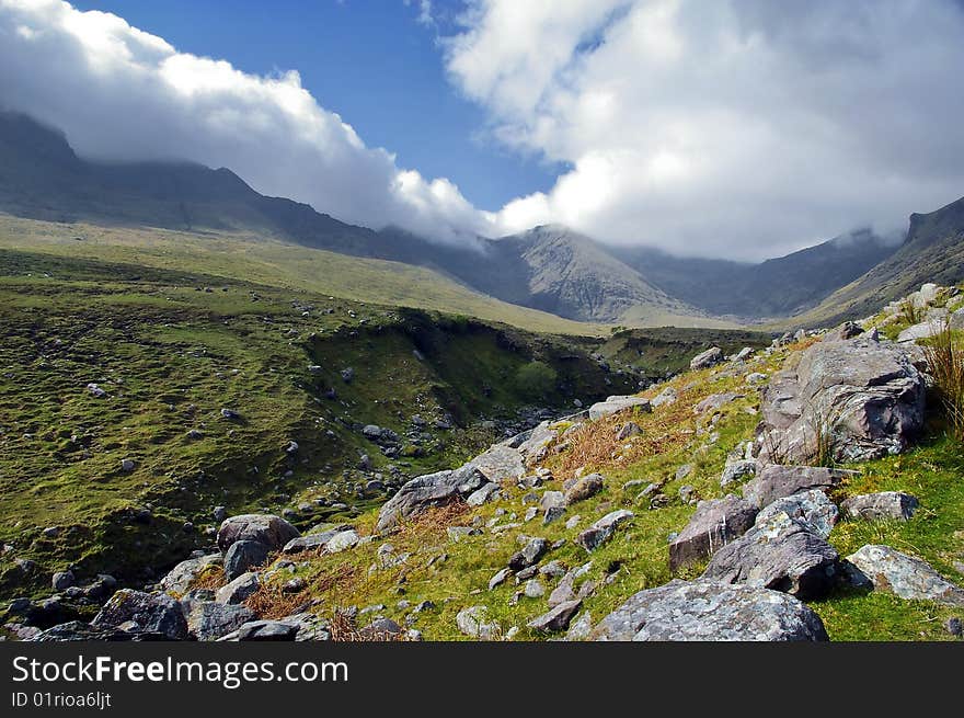 Beautiful landscape view, the highest point in Ireland. Beautiful landscape view, the highest point in Ireland