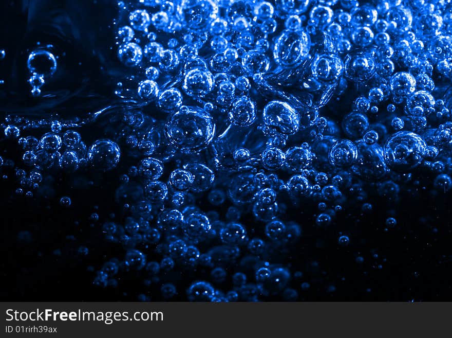 Macro Of Blue Bubbles