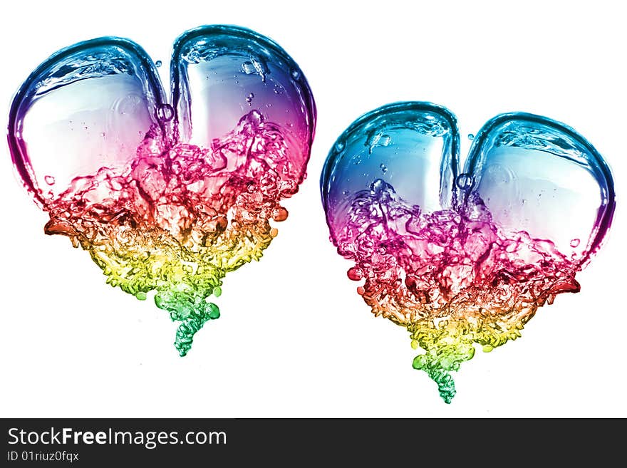 Colorful Bubbles hearts