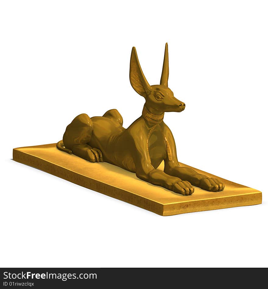 Jackal statue