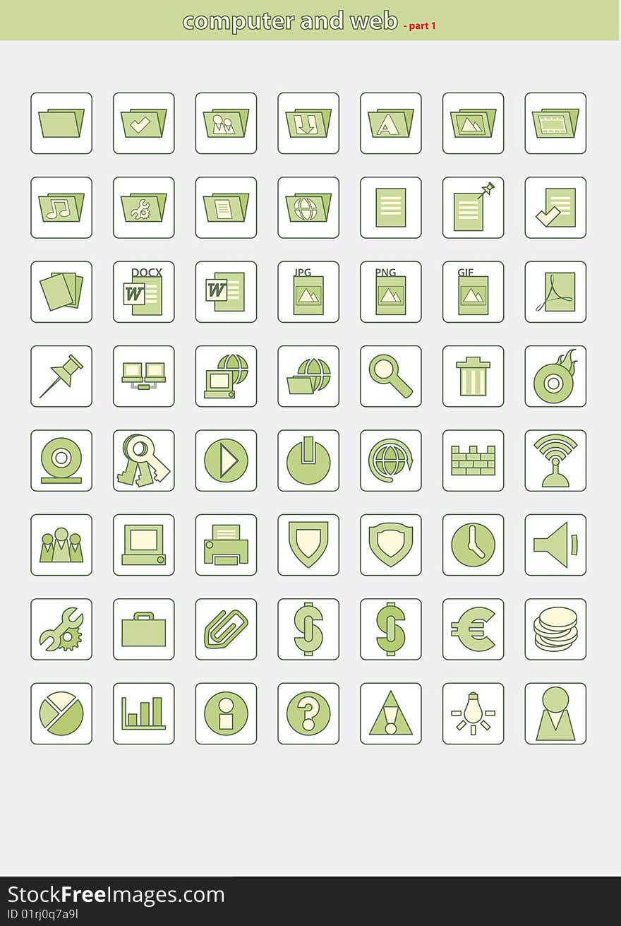 Vector Icons for Web Applications and for computer - PART1. Vector Icons for Web Applications and for computer - PART1