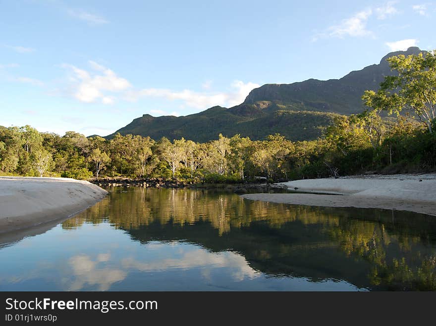 Lagoon at Little Ramsay Bay on Hinchinbrook Island