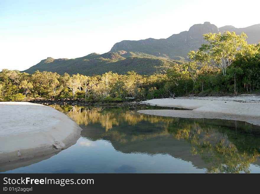 Lagoon at Little Ramsay Bay on Hinchinbrook Island