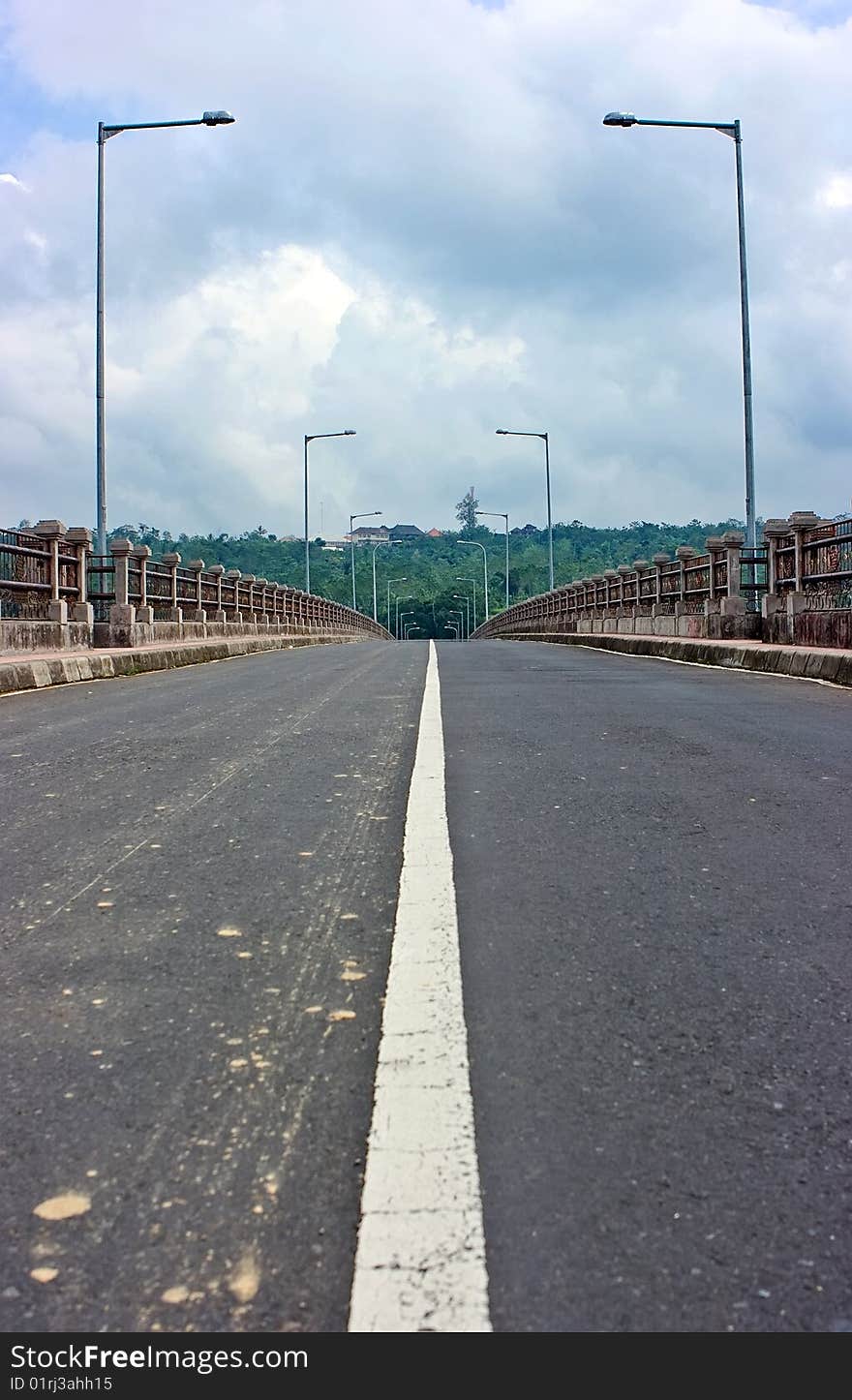 Empty road on Bali