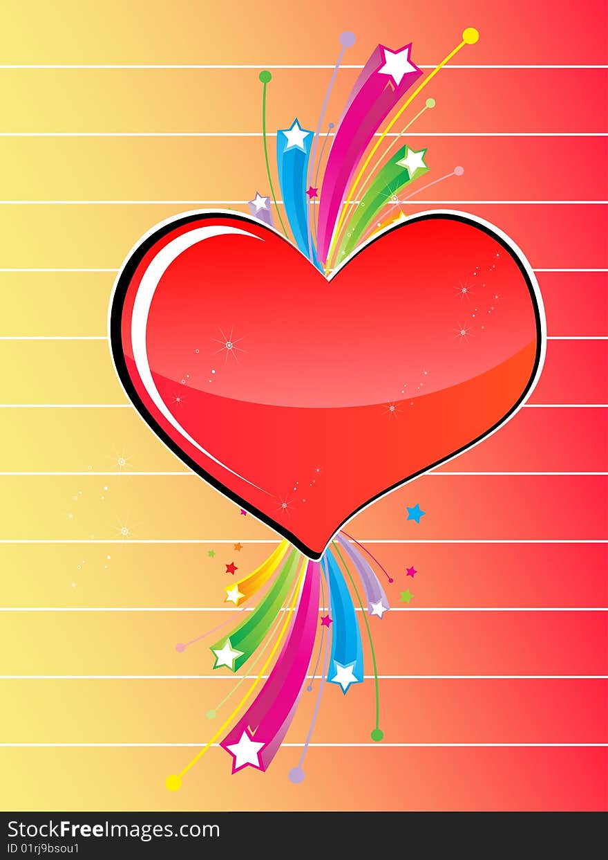 Lovely love greetings design background