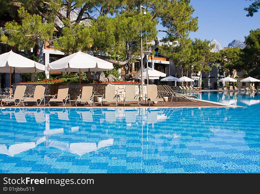 Swimming pool on a sunny day