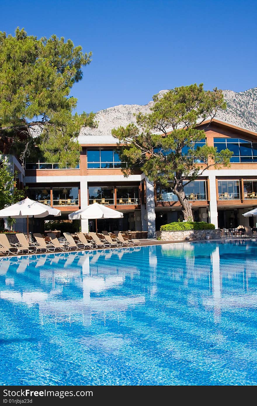 Swimming pool on a sunny day