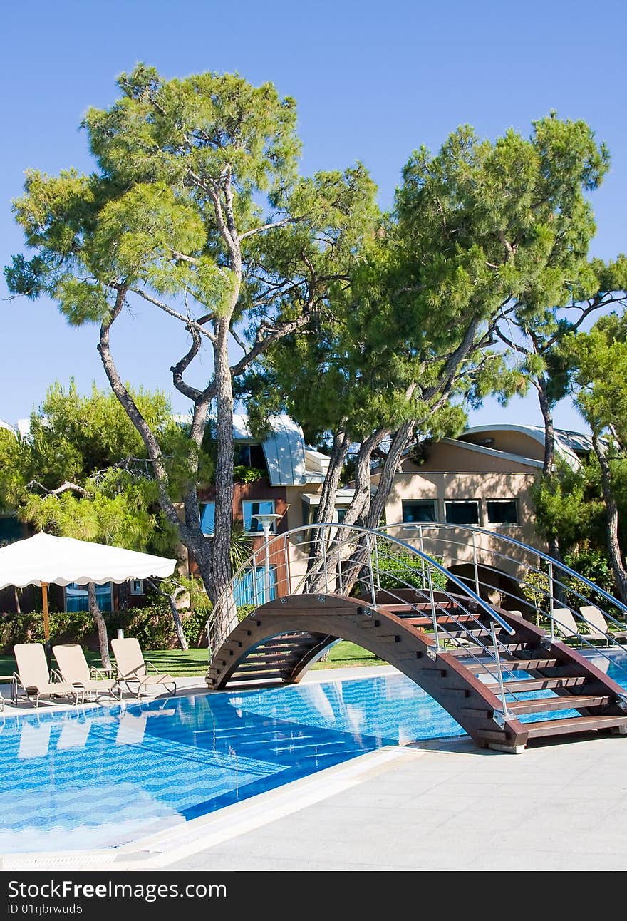 Swimming pool on a sunny day