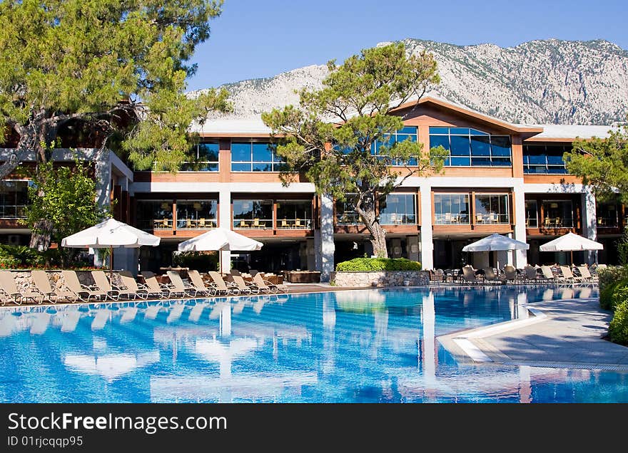 Swimming pool on a sunny day