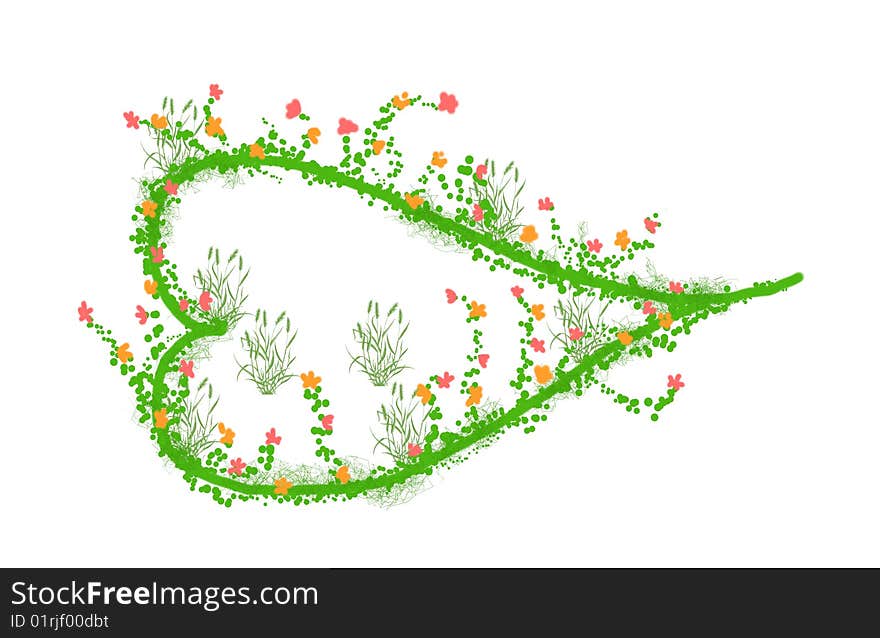 Heart leaves , greeting card illustration,used as background