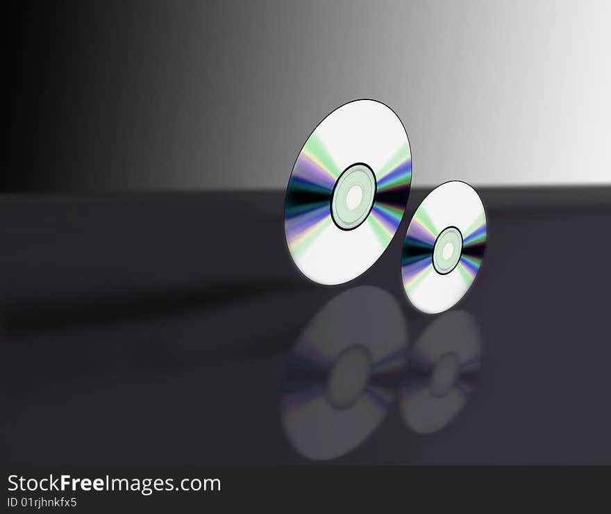 Cool CD-ROM isolated over white background