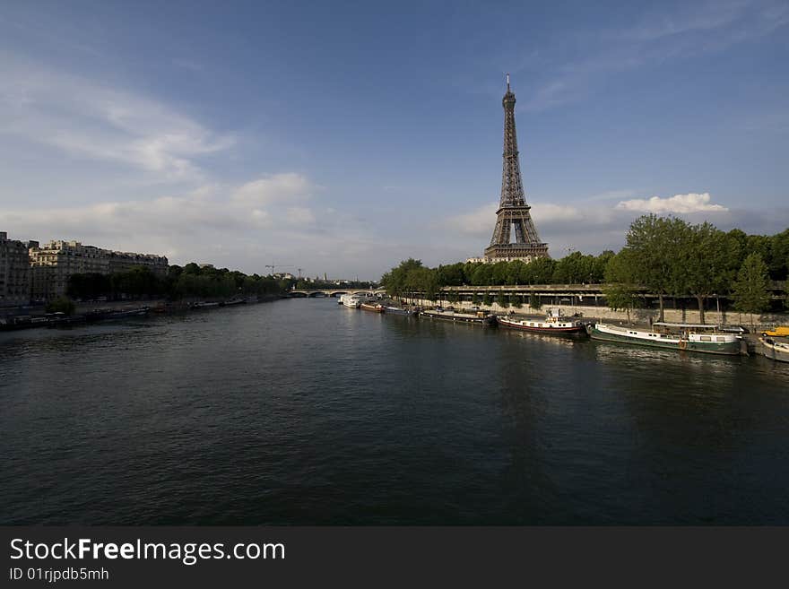 Seine River and Eiffel Tower