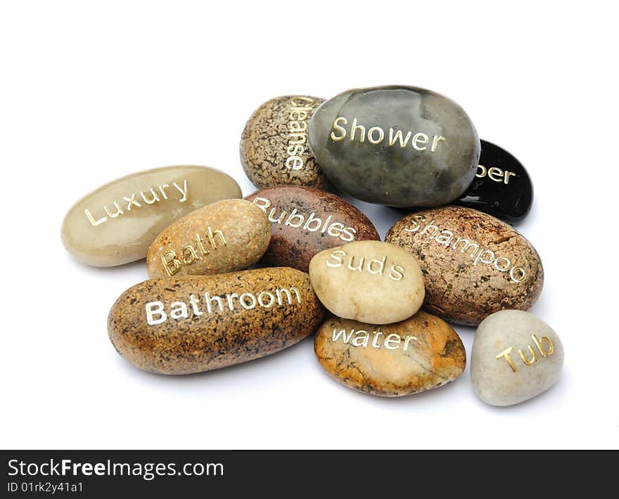 Bathroom symbol pebbles