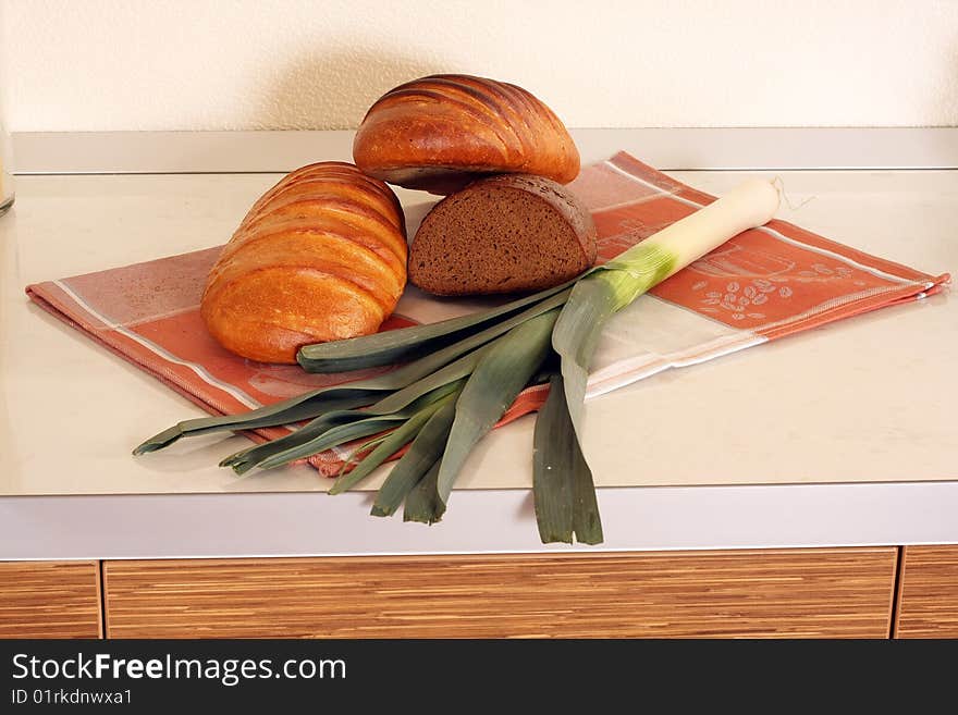 Bread On Kitchen Table