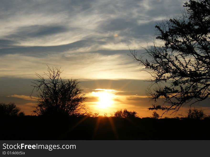 Beautiful sunset in South Africa. Beautiful sunset in South Africa